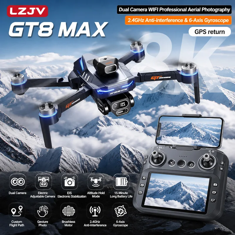 Drone Mapping - GT8 Max Foldable Drone 8K HD