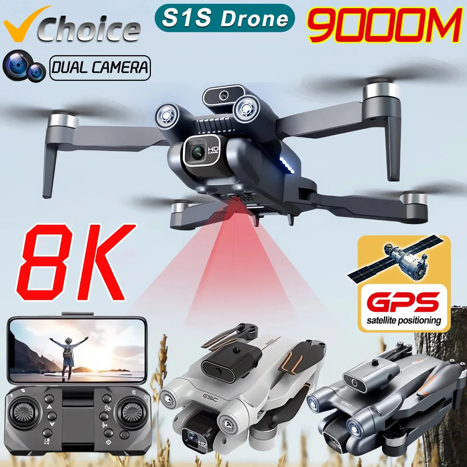 New S1S 5G GPS Drone Camera 8K - Drone Mapping review and price