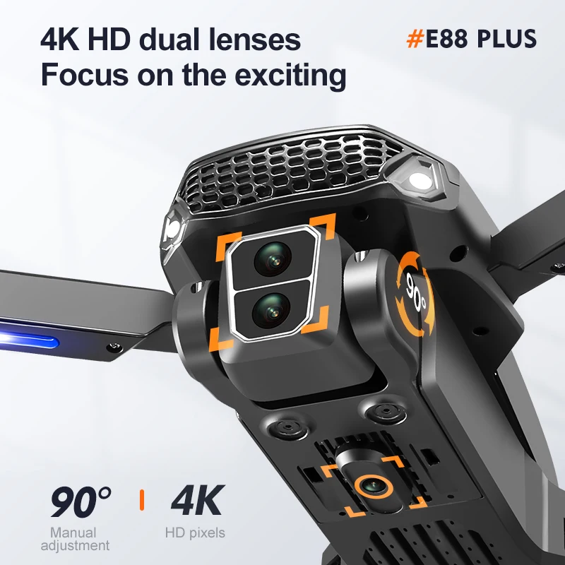 New E88 Plus Quadcopter Drone: - Drone Cinematic review and price