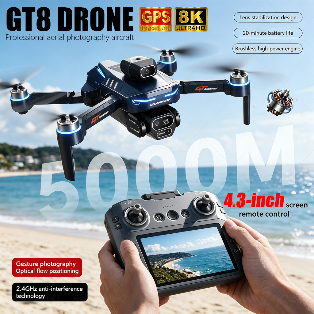NEW GT8 HD RC Drone 4K Profess - Drone Multispectral review and price